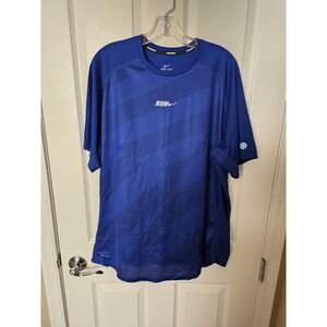 Nike Running Men's Dri-Fit Blue Short Sleeve Athletic T-Shirt Top Shirt Size XL